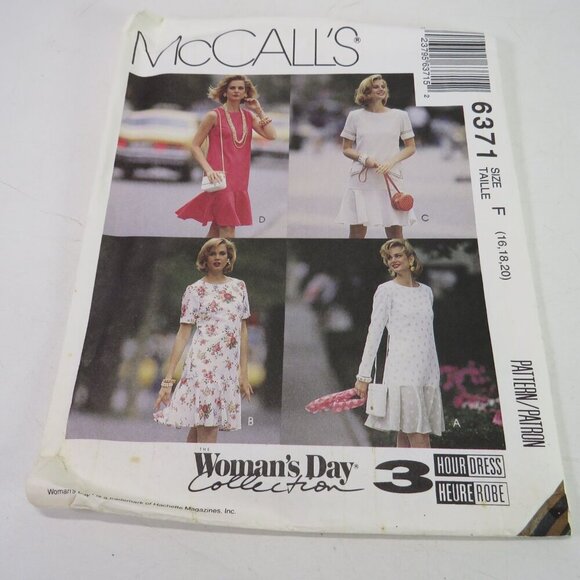 McCall's 6371 UNCUT EASY dress (short sleeve, ruffle edge) sewing pattern - Picture 2 of 7